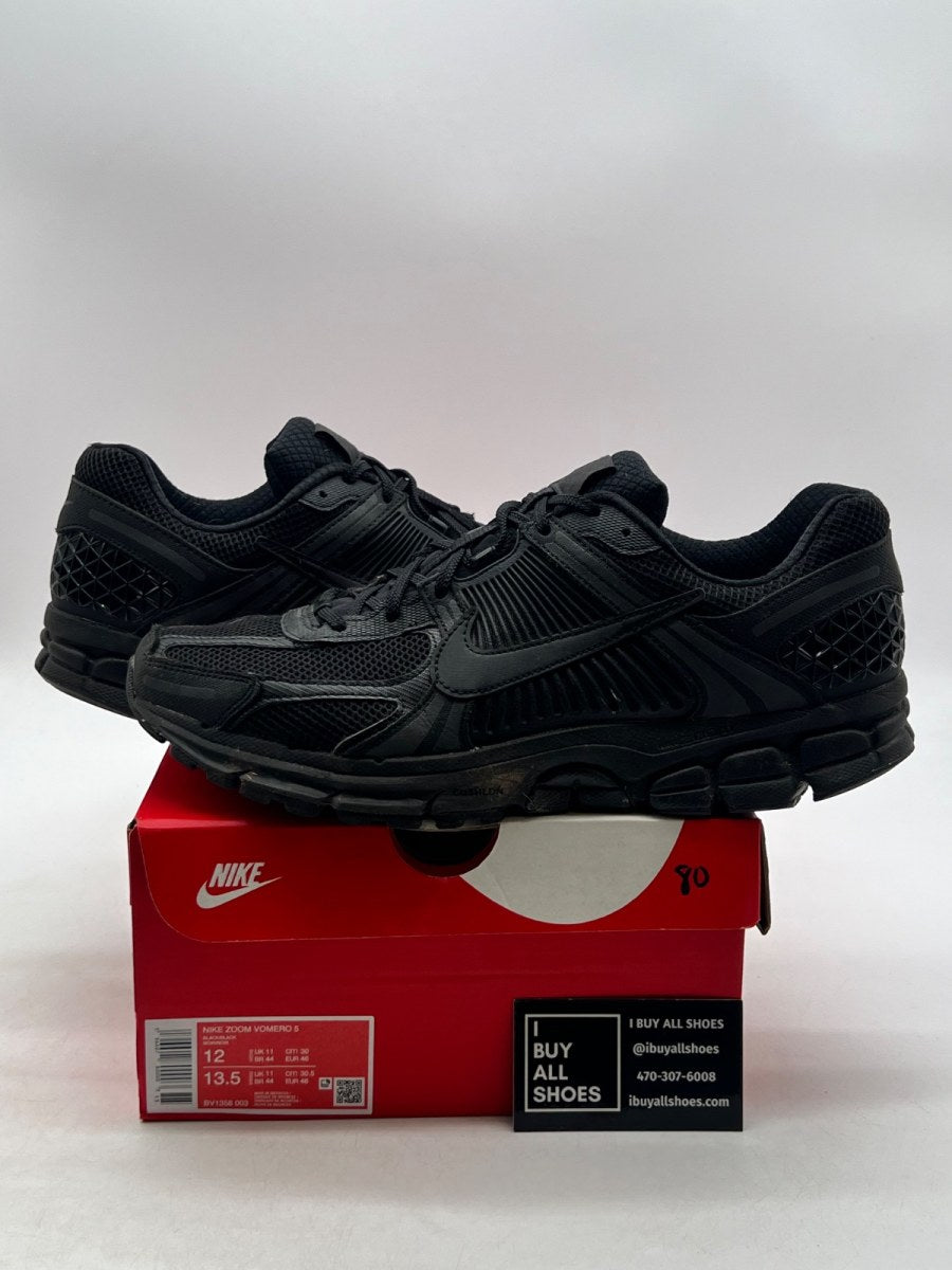 Nike Zoom Vomero 5 Triple Black 12 (Lightly Worn Pre-Owned) - Image 1