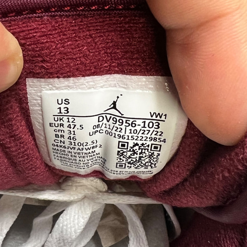 Jordan 2 Retro Low Cherrywood 13 (Lightly Worn Pre-Owned)JordanWhite/Cherrywood Red-Light Steel Grey - Image 7