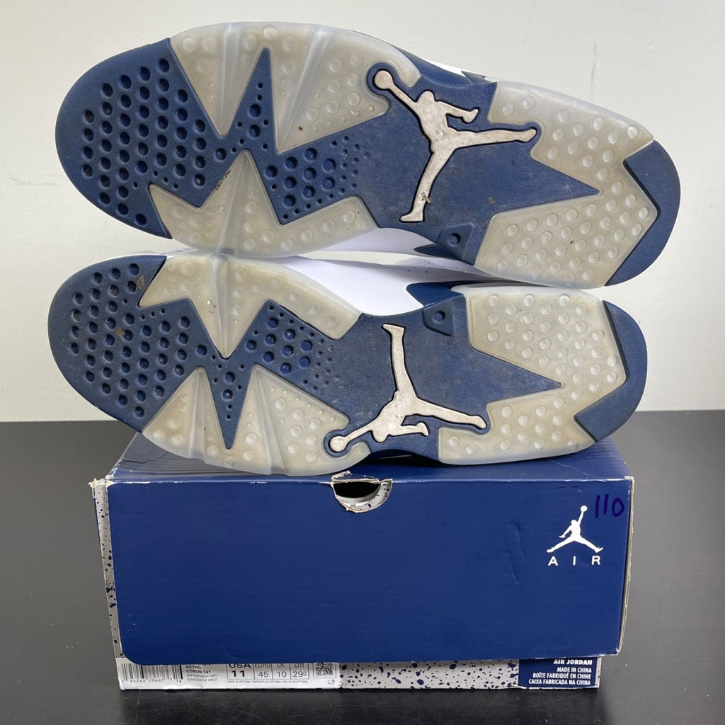 Jordan 6 Retro Midnight Navy (2022) 11 (Moderately Worn Pre-Owned)JordanWhite/Midnight Navy - Image 5