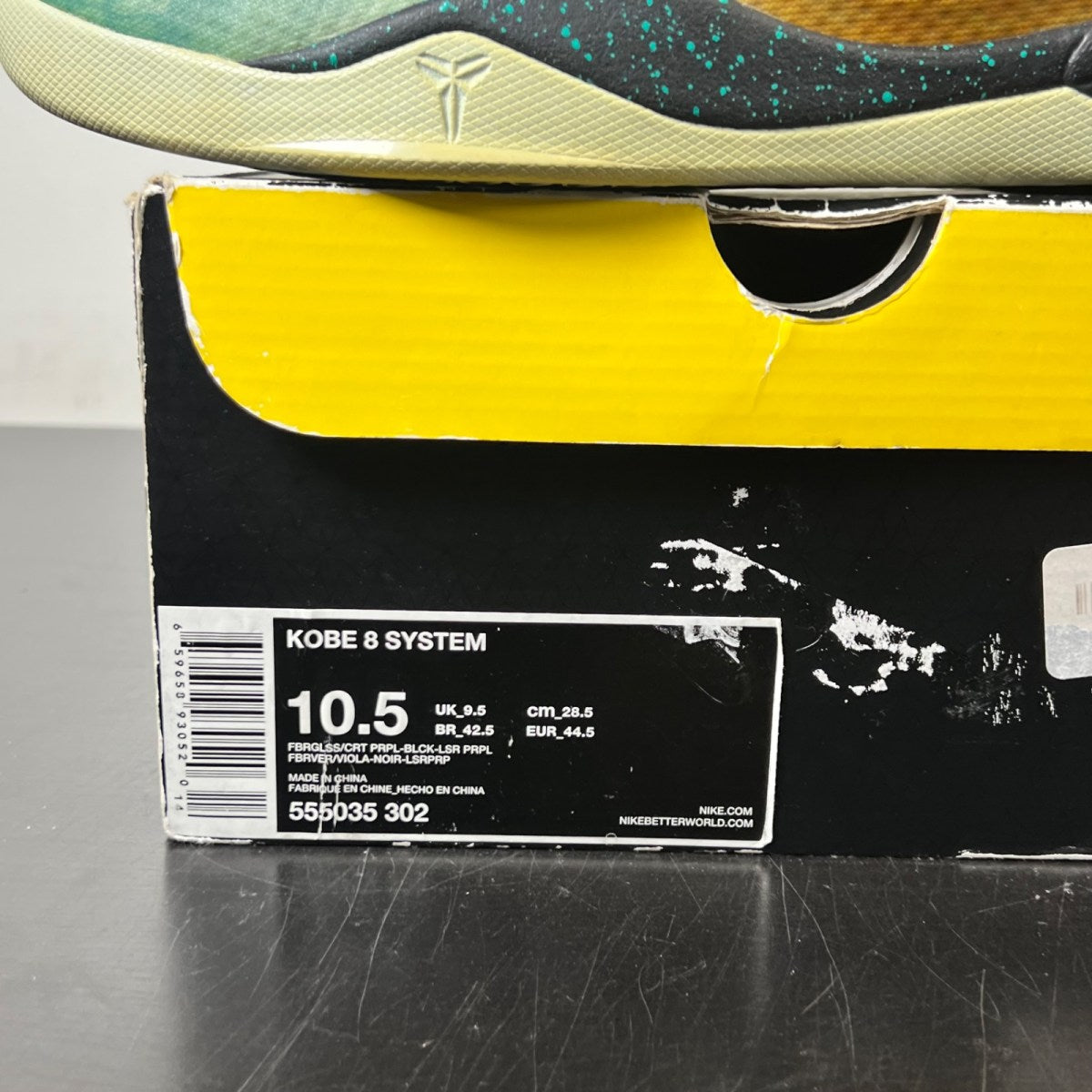 Nike Kobe 8 Easter 10.5 (Moderately Worn Pre-Owned)NikeFiberglass/Court Purple-Black-Laser Purple - Image 4
