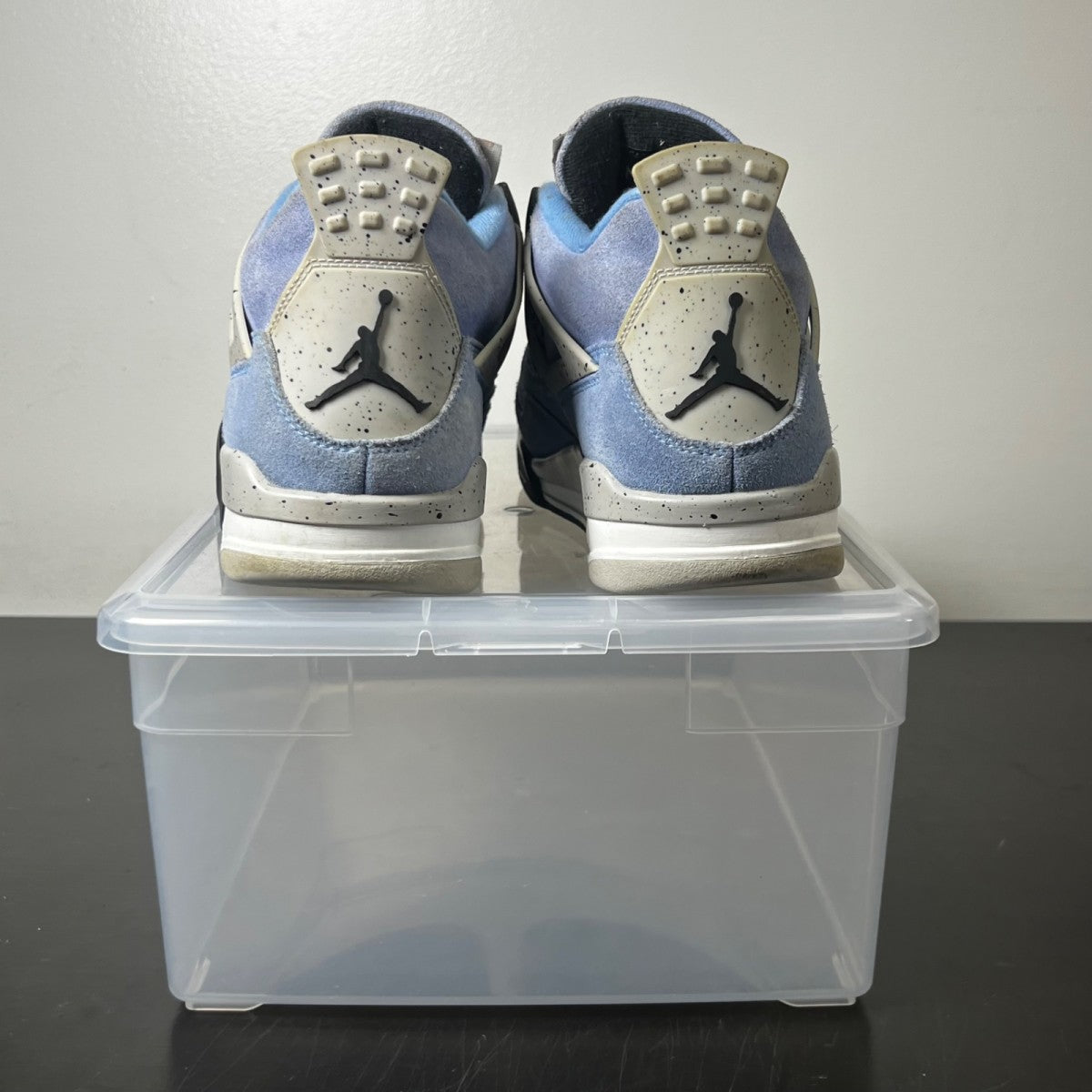Jordan 4 Retro University Blue 8 (Moderately Worn Pre-Owned)JordanUniversity Blue/Tech Grey-White-Black - Image 6