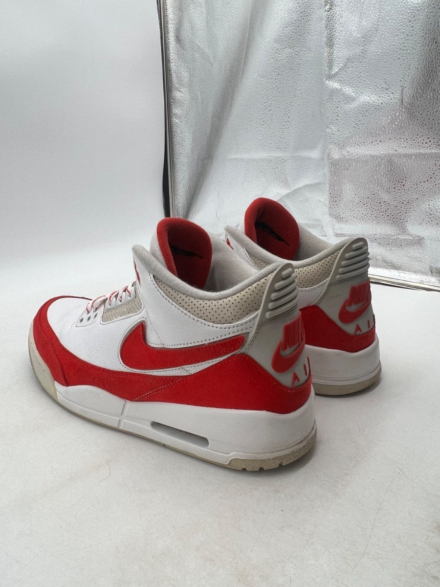 Jordan 3 Retro Tinker White University Red 12.5 (Heavily Worn Pre-Owned)JordanWhite/University Red-Neutral Grey - Image 4