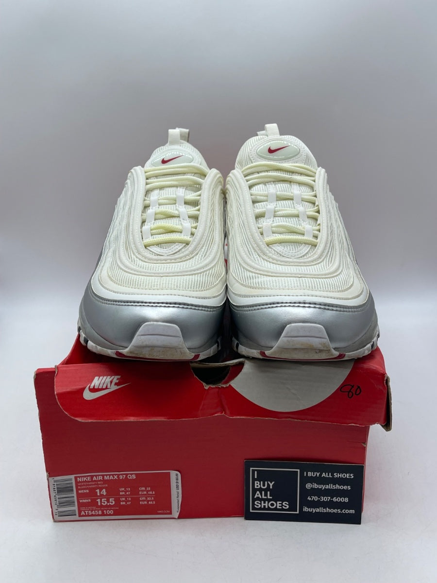 Nike Air Max 97 Silver White 14 (Moderately Worn Pre-Owned) - Image 2