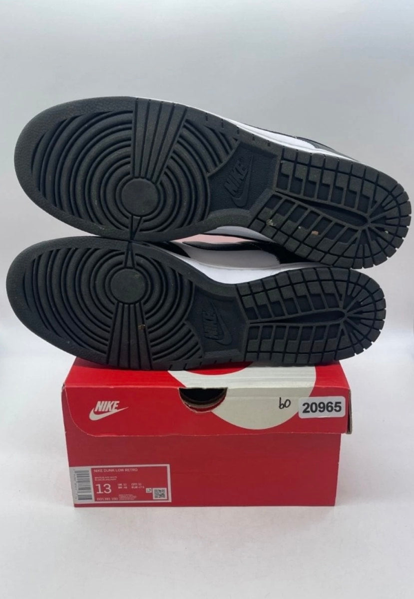 Nike Dunk Low Retro White Black Panda 13 (Lightly Worn Pre-Owned)NikeWhite/Black - Image 9