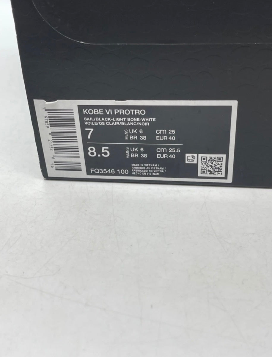 Nike Kobe 6 Protro Sail All-Star 7 (Lightly Worn Pre-Owned)NikeSail/Black/Light Bone/White/Platinum Violet - Image 9