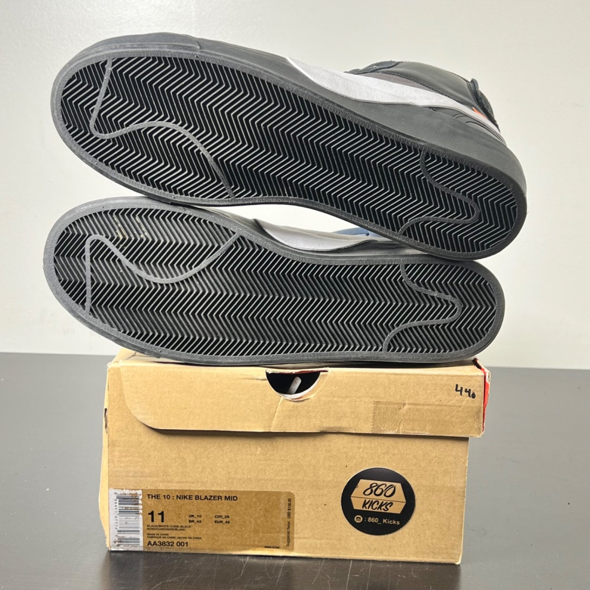 Nike Blazer Mid Off-White Grim Reaper 11 (Lightly Worn Pre-Owned)NikeBlack/White-Cone-Black - Image 6