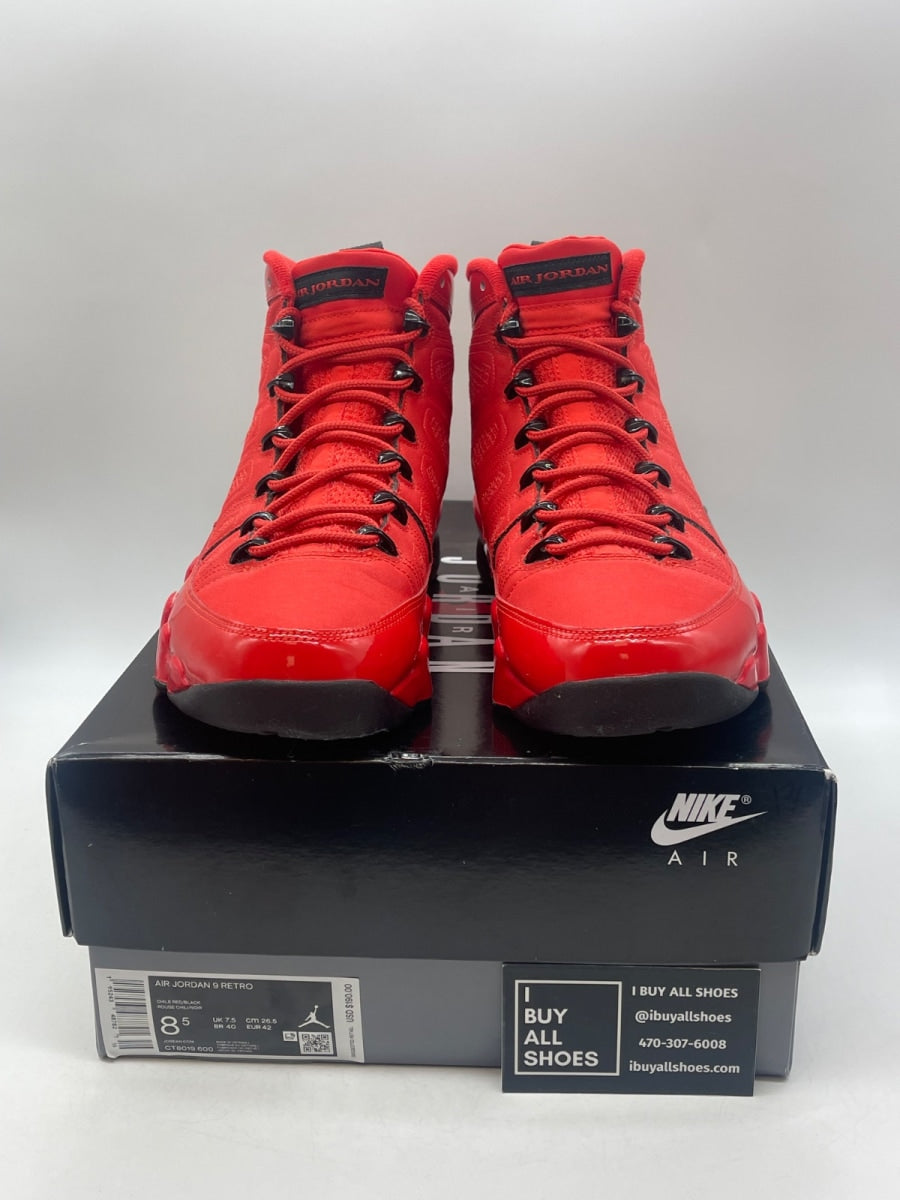 Jordan 9 Retro Chile Red 8.5 (Moderately Worn Pre-Owned) - Image 2