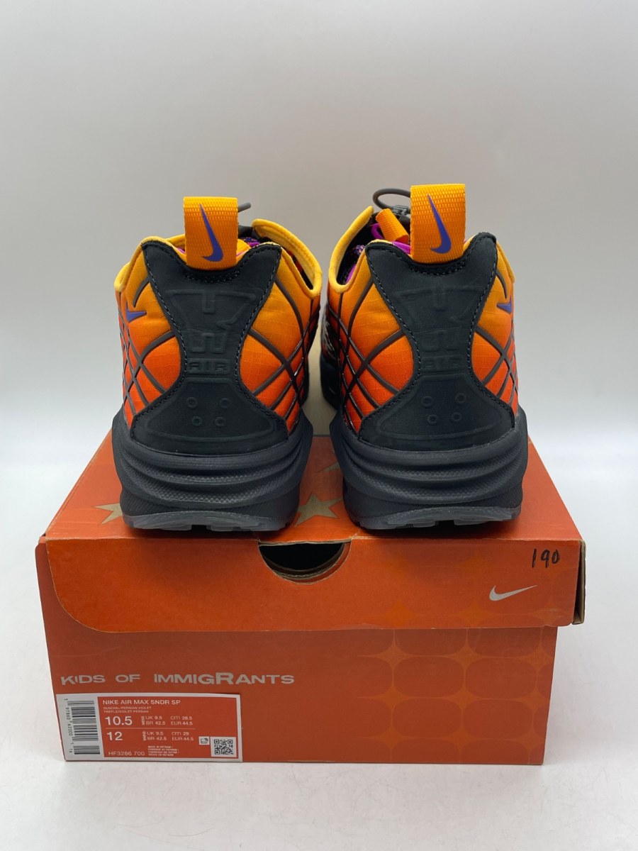 Nike Air Max Sunder SP Kids of Immigrants Sunrise 10.5 (Moderately Worn Pre-Owned)NikeSundial/Persian Violet - Image 3