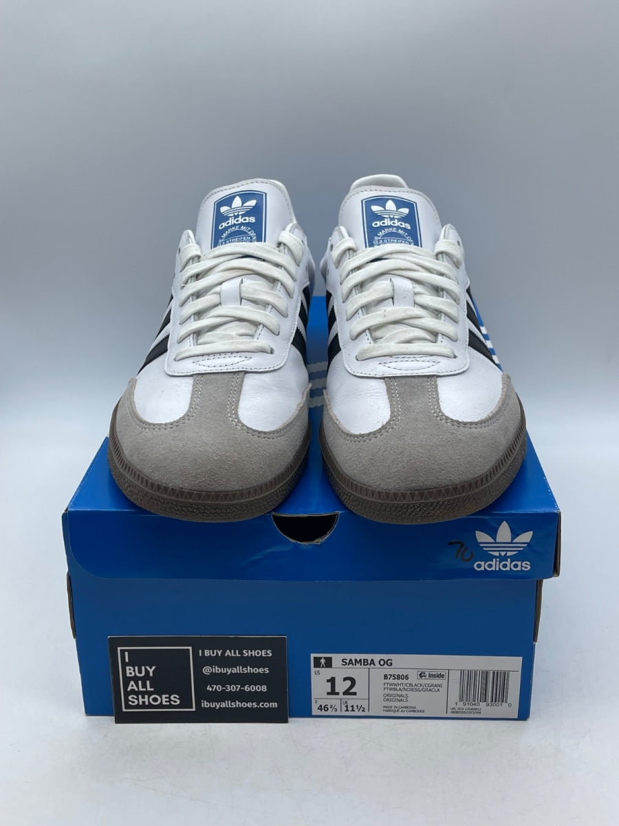 adidas Samba OG 'White Black Gum' 12 (Moderately Worn Pre-Owned) - Image 2