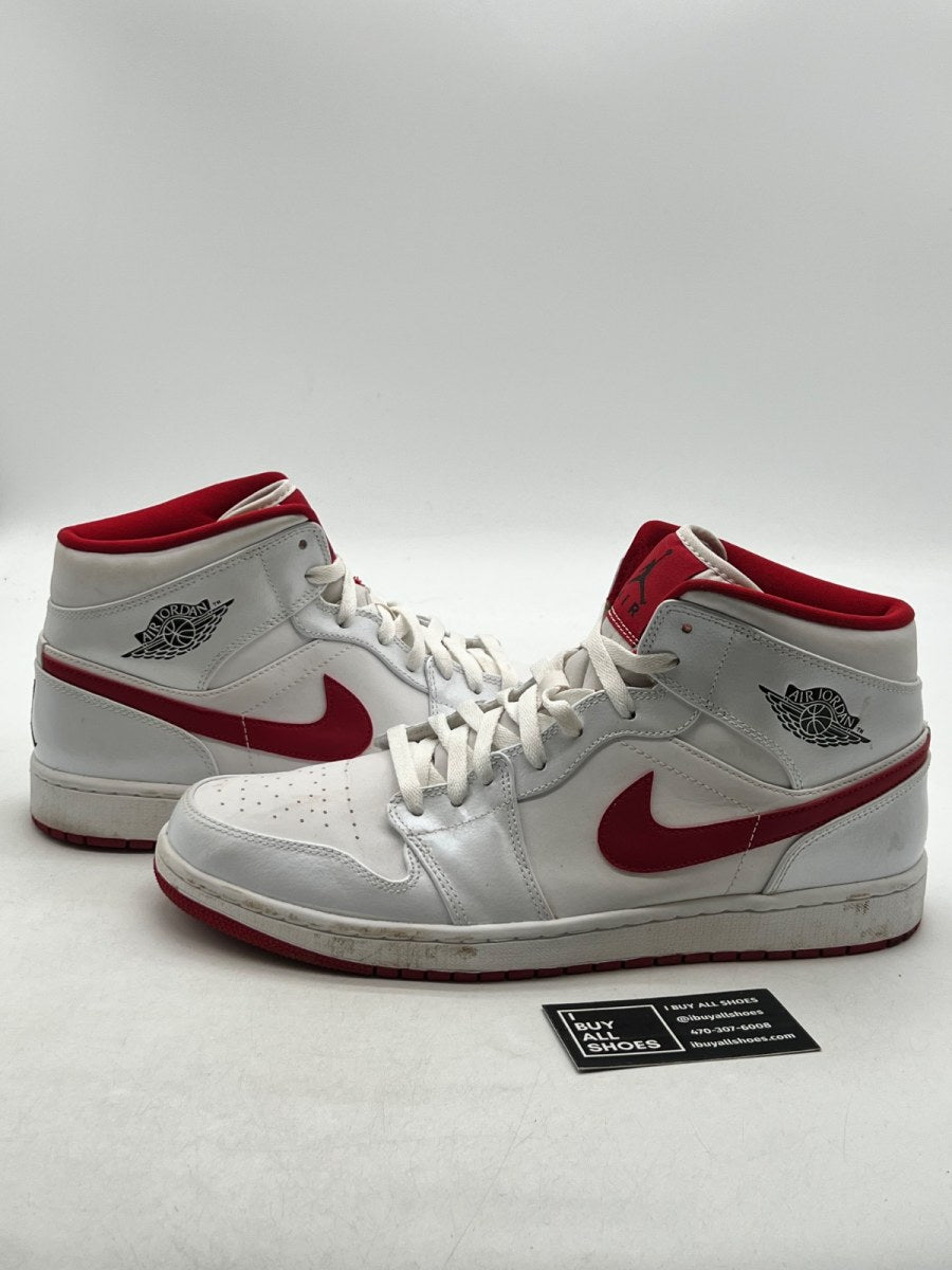 Jordan 1 Retro White Gym Red 13 (Moderately Worn Pre-Owned) - Image 1