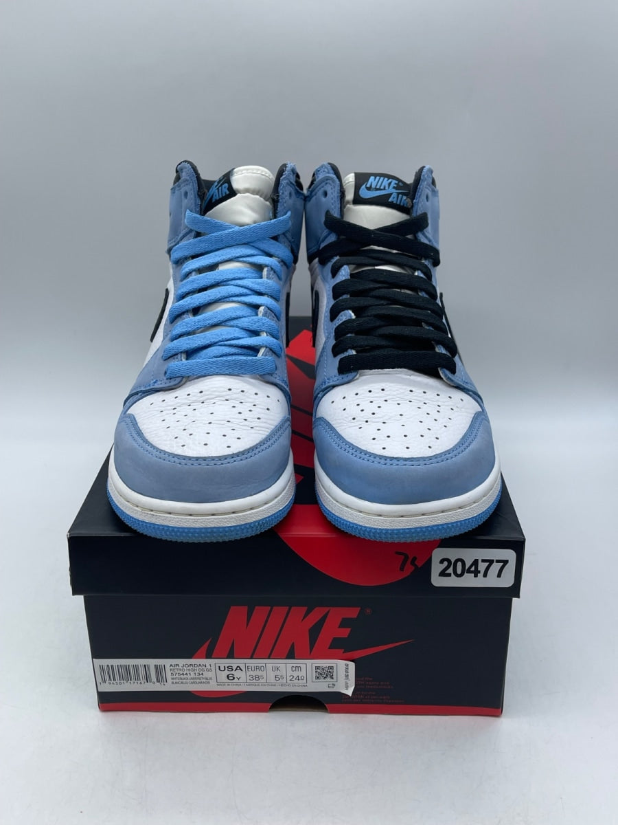Jordan 1 Retro High OG University Blue (GS) 6Y (Moderately Worn Pre-Owned) - Image 2