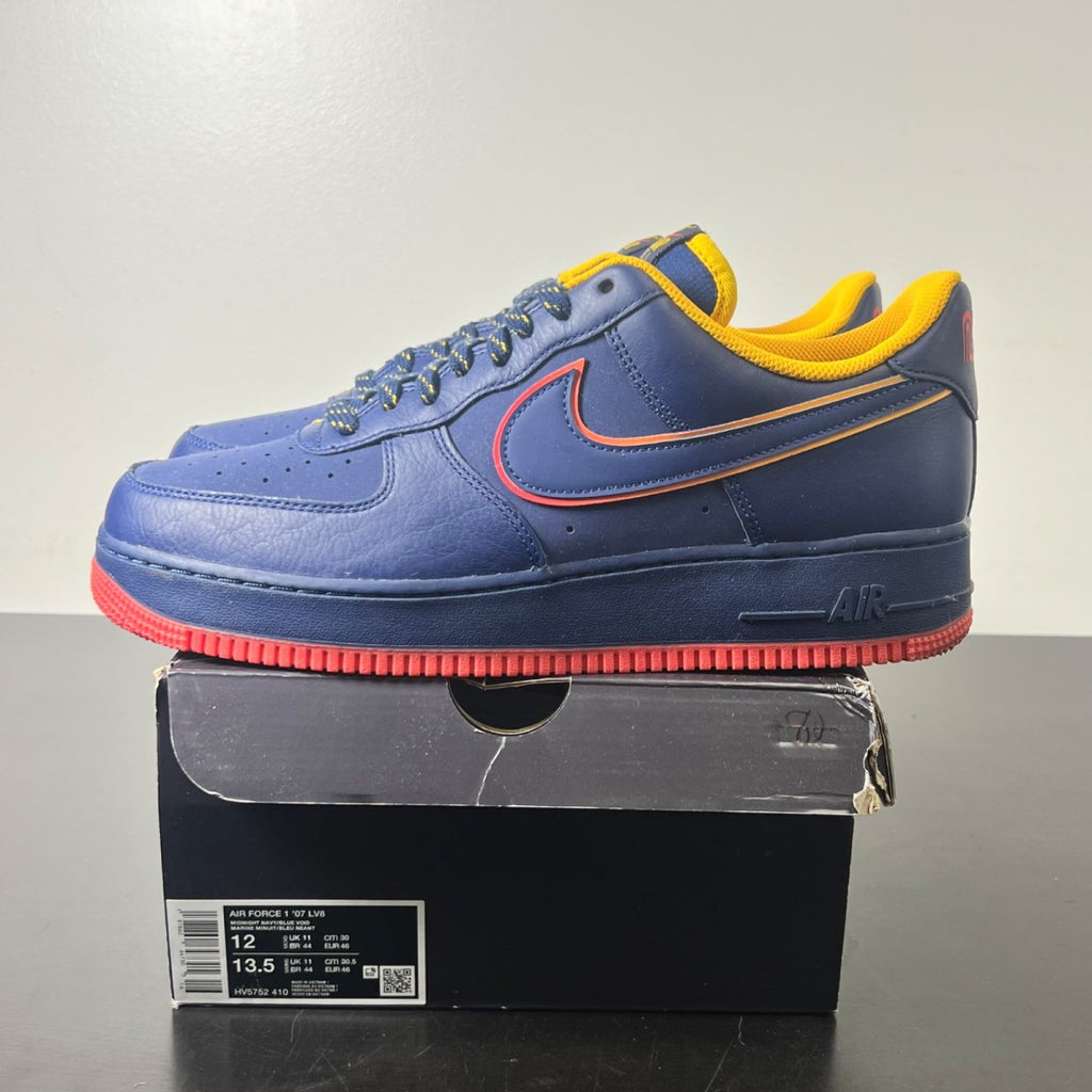 Nike Air Force 1 Low Retro Lettering 12 (Lightly Worn Pre-Owned)NikeNavy/Red/Gold - Image 3