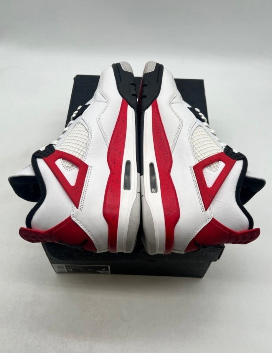 Jordan 4 Retro Red Cement 9 (Lightly Worn Pre-Owned)JordanWhite/Fire Red/Black/Neutral Grey - Image 9