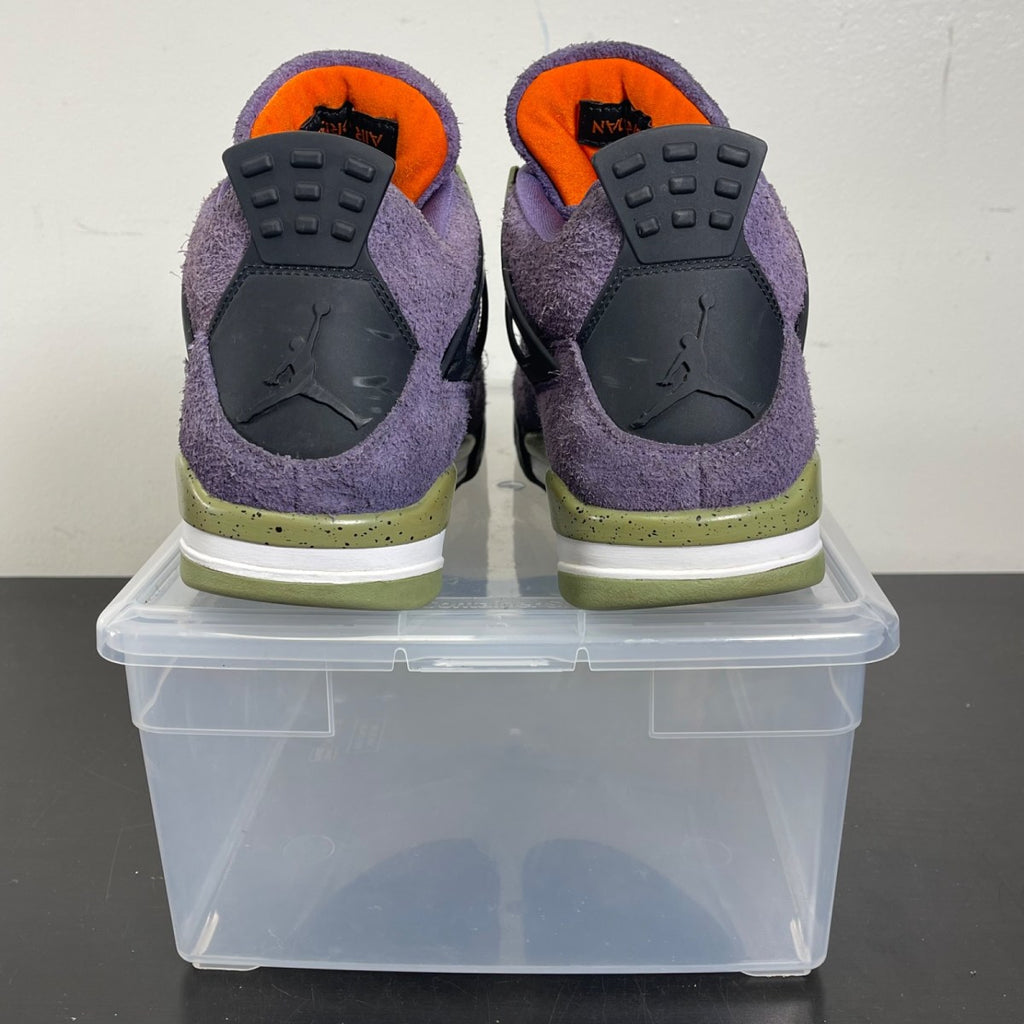 Jordan 4 Retro Canyon Purple (Women's) 12W (Moderately Worn Pre-Owned)JordanCanyon Purple/Anthracite/Alligator/Safety Orange - Image 4