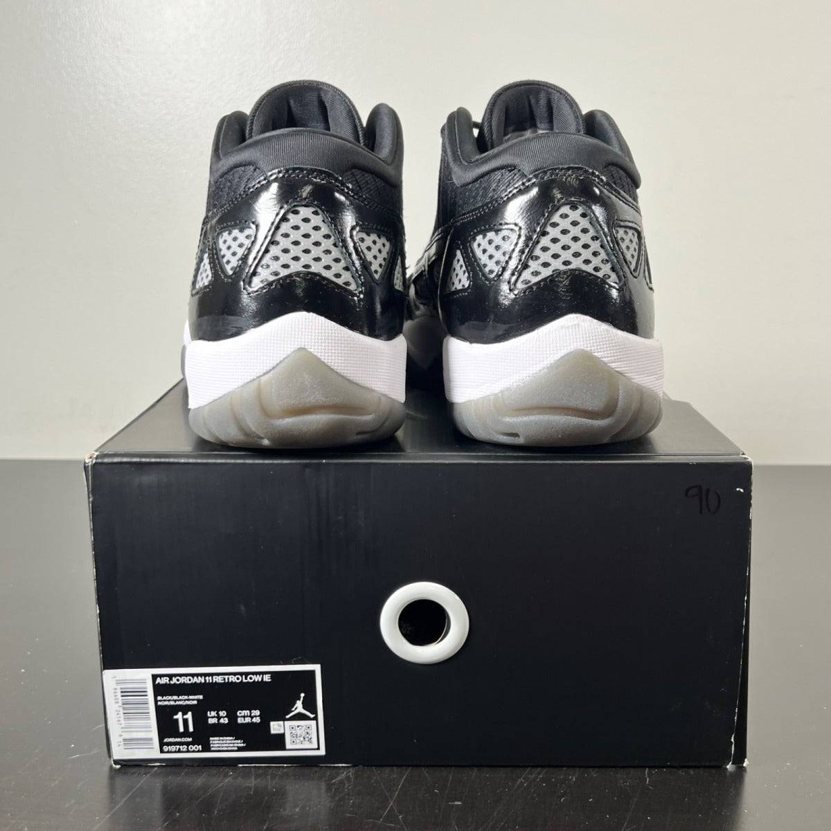 Jordan 11 Retro Low IE Craft Black White 11 (Lightly Worn Pre-Owned)JordanBlack/Black/White - Image 5