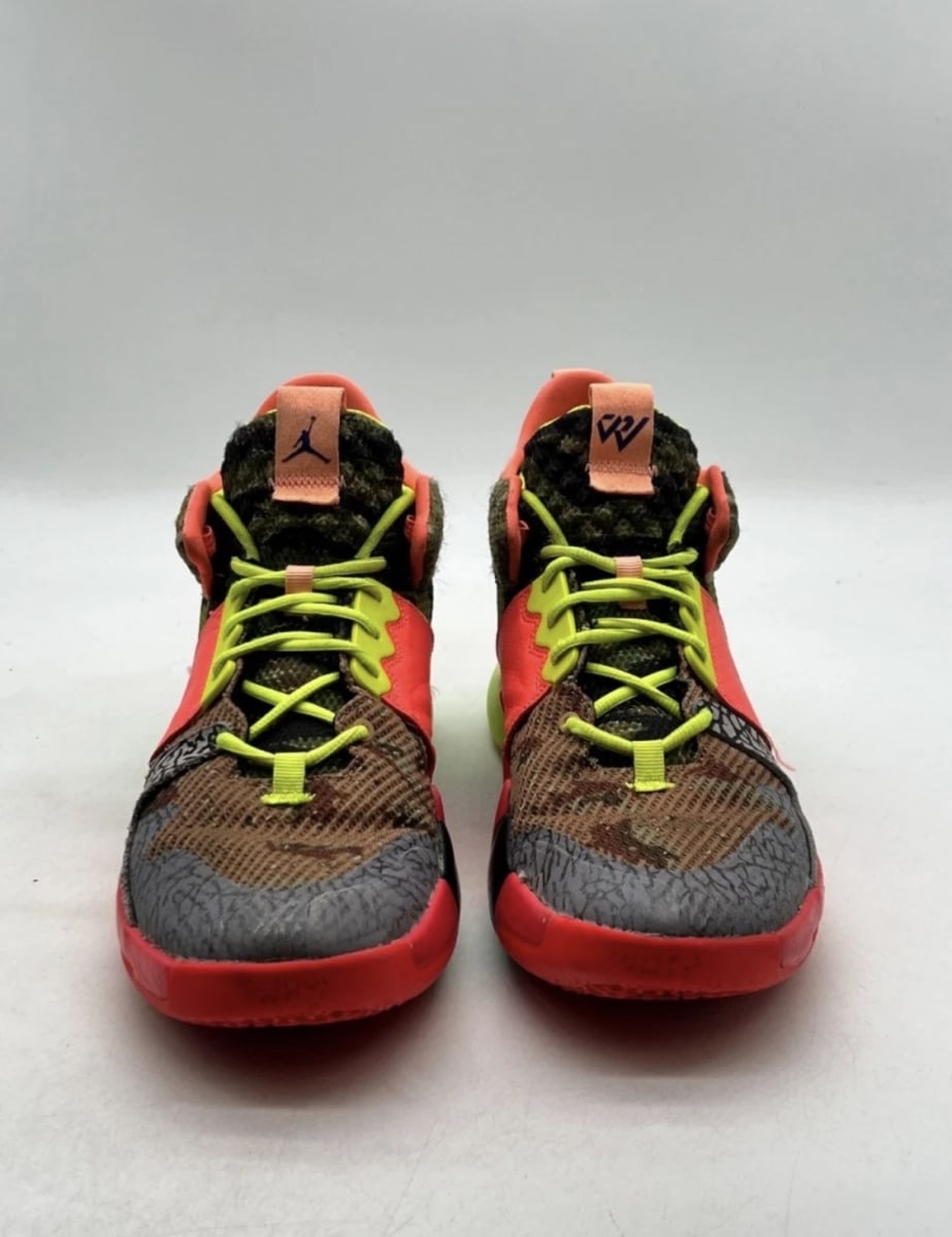 Jordan Zer0.2 SP Why Not? 11.5 (Lightly Worn Pre-Owned)JordanCamo Green/Volt/Infrared/Hyper Turquoise - Image 2