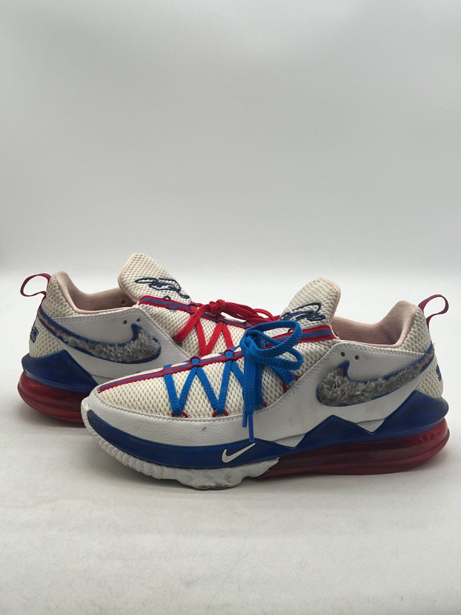 Nike LeBron 17 Low Tune Squad 11 (Moderately Worn Pre-Owned)NikeWhite/University Red - Image 1