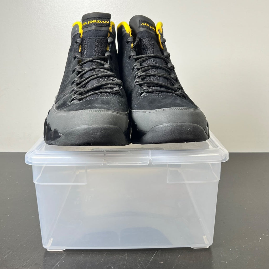 Jordan 9 Retro Dark Charcoal University Gold 11 (Lightly Worn Pre-Owned)JordanBlack/Dark Charcoal-University Gold - Image 2