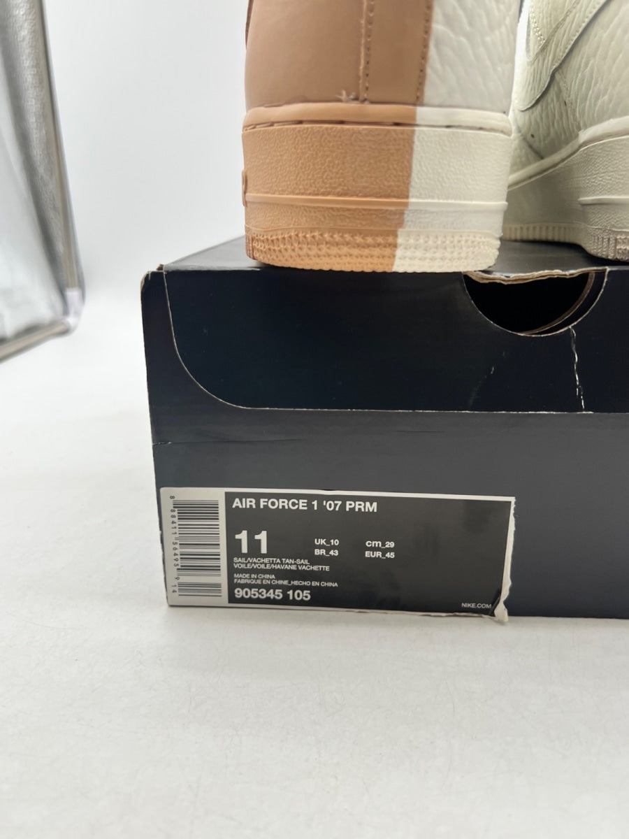 Nike Air Force 1 Low '07 PRM Sail Vachetta Tan Sail 11 (Lightly Worn Pre-Owned)NikeSail/Vachetta Tan-Sail - Image 3