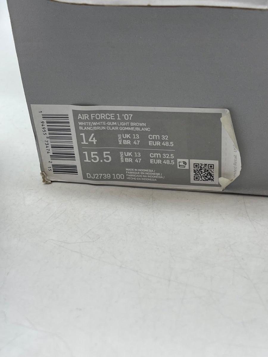 Nike Air Force 1 Low '07 White Gum 14 (Moderately Worn Pre-Owned) - Image 9