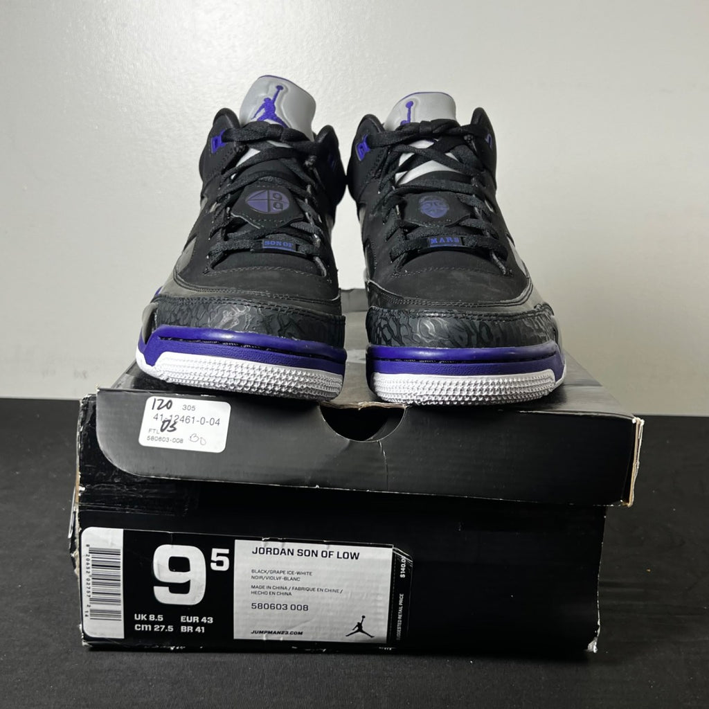 Jordan Son of Mars Low Black Grape 9.5 (New Pre-Owned)JordanBlack/Grape Ice-White - Image 2