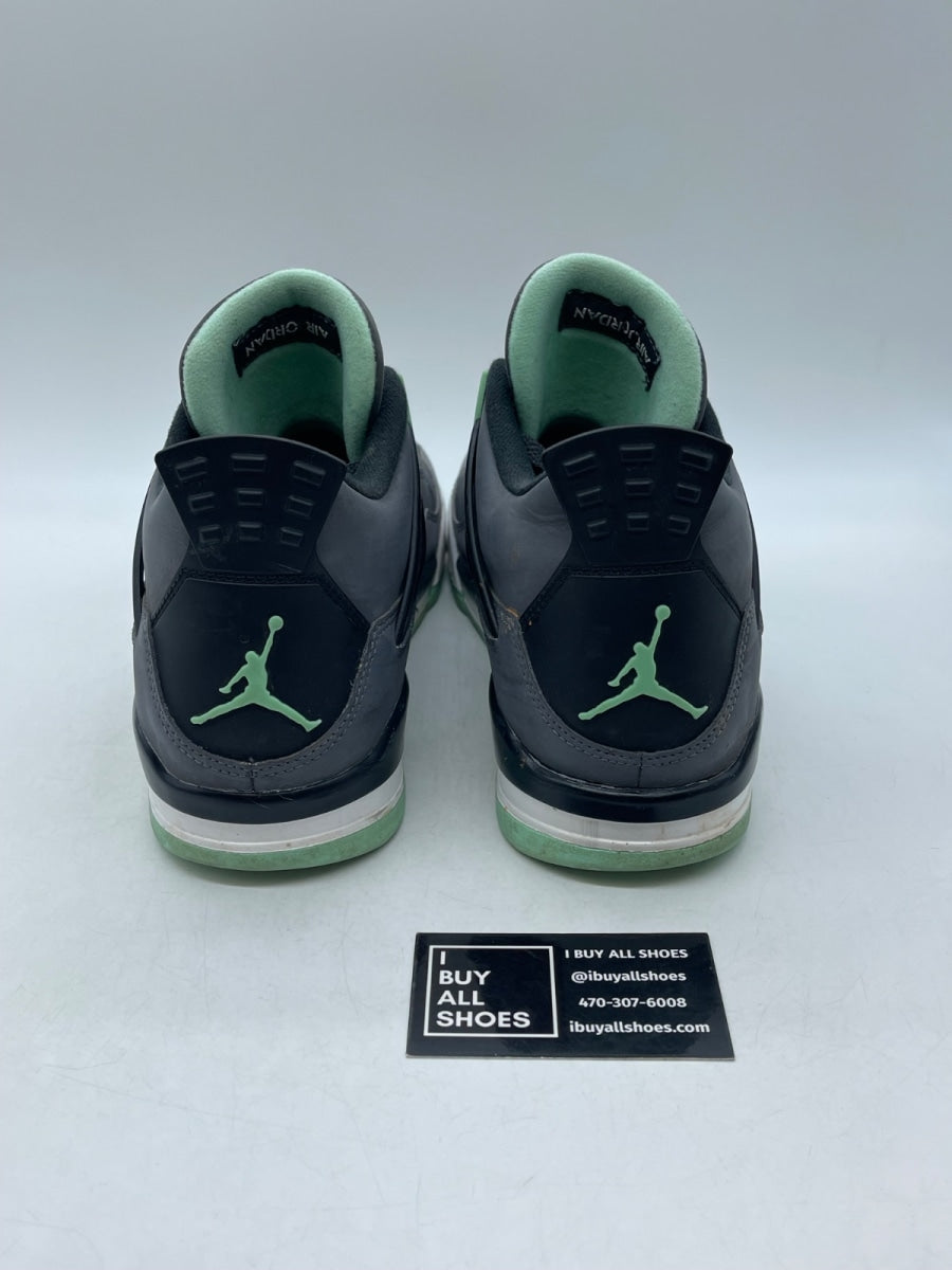 Jordan 4 Retro Green Glow 13 (Heavily Worn Pre-Owned) - Image 3