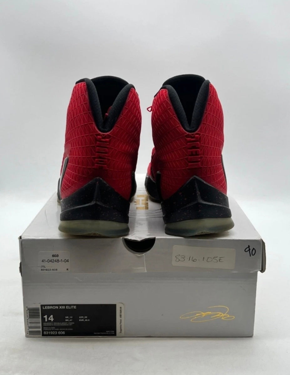 Nike LeBron 13 Elite University Red 14 (Lightly Worn Pre-Owned)NikeUniversity Red/Black-Bright Crimson - Image 6
