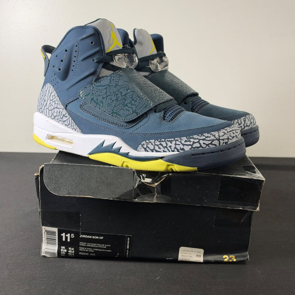 Jordan Son Of Armory Navy/Electrolime-White (Size 11.5) - Image 1