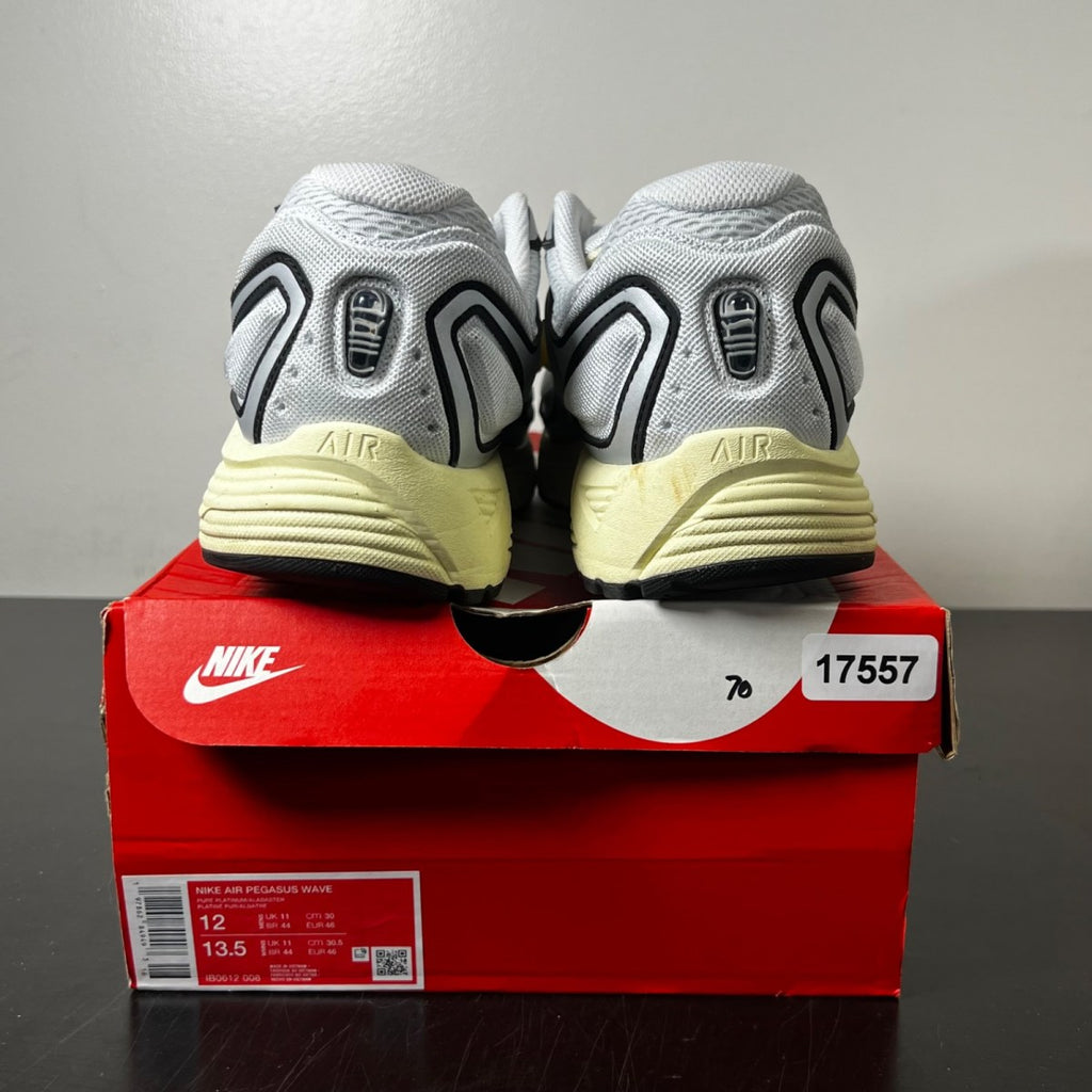 Nike Air Pegasus Wave Pure Platinum Metallic Platinum Black Alabaster 12 (Lightly Worn Pre-Owned)NikePure Platinum/Metallic Platinum/Black/Alabaster - Image 5