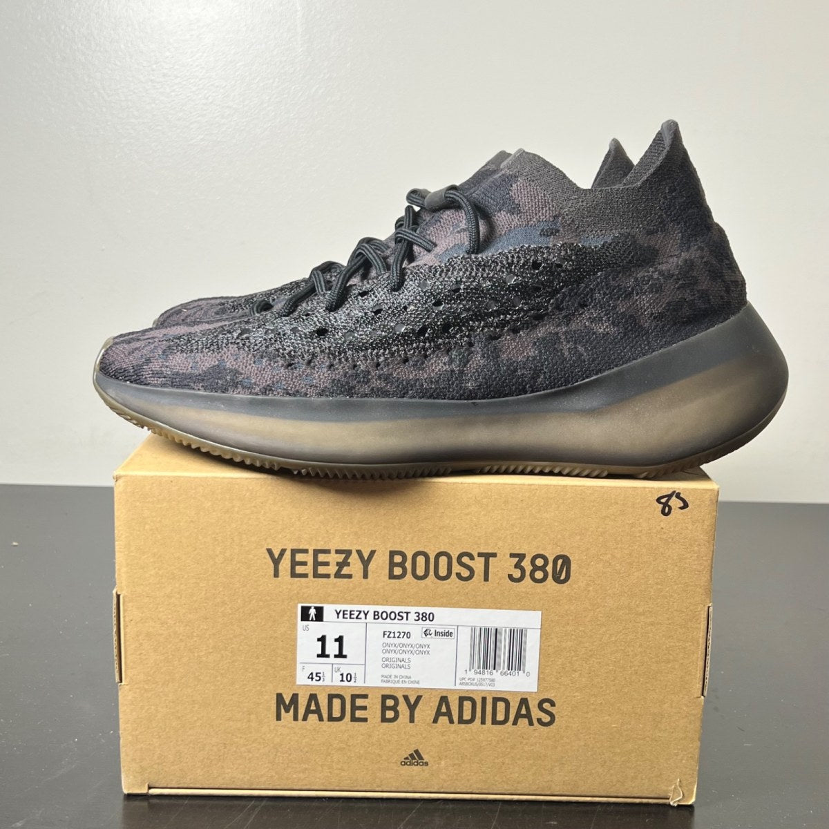 adidas Yeezy Boost 380 Onyx 11 (Lightly Worn Pre-Owned)adidasOnyx/Onyx/Onyx - Image 3