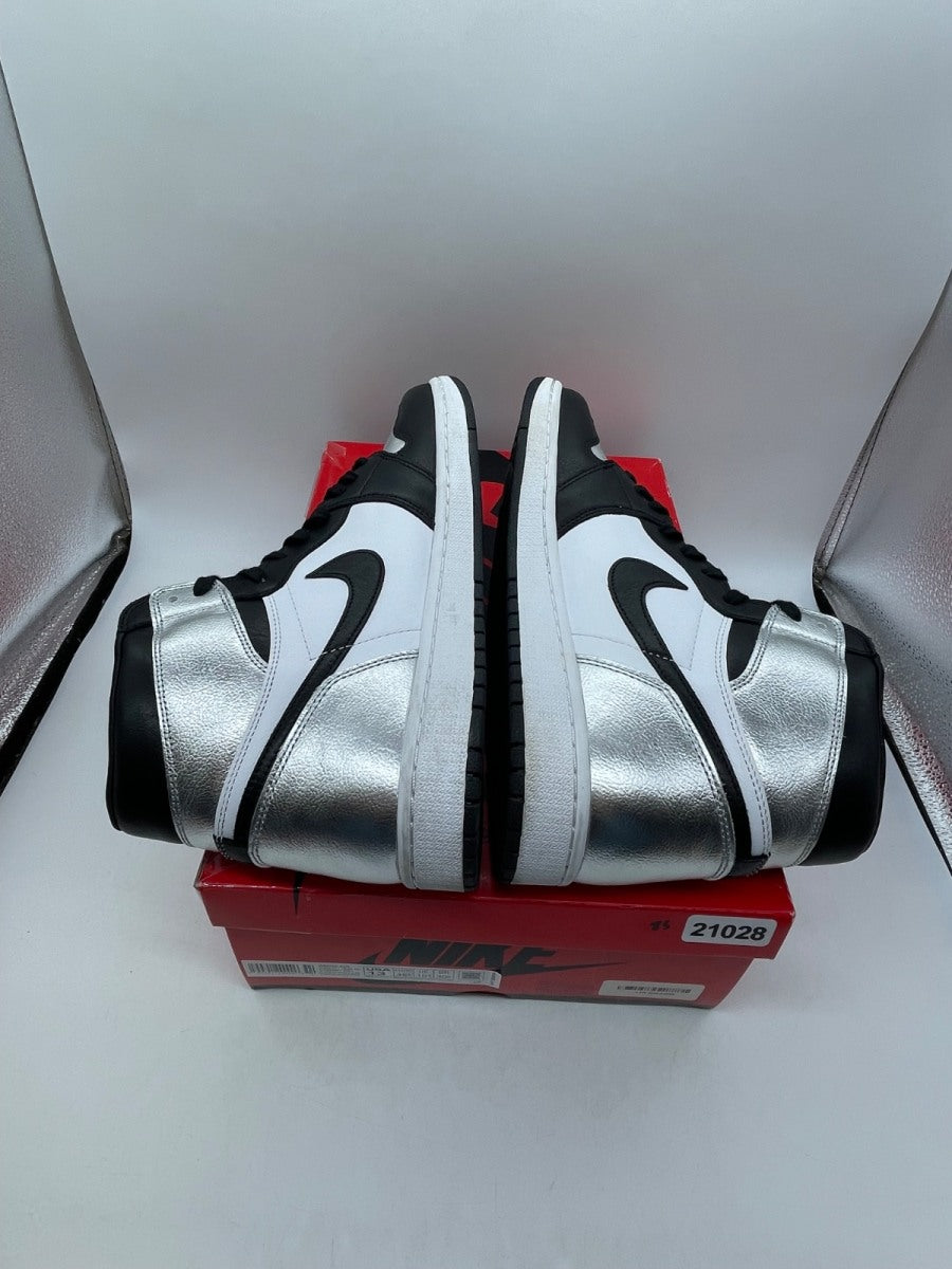 Jordan 1 Retro High Silver Toe (Women's) 13W (Moderately Worn Pre-Owned) - Image 6