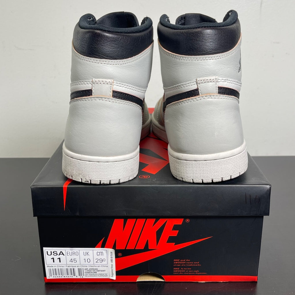 Jordan 1 Retro High OG Defiant SB NYC to Paris 11 (Moderately Worn Pre-Owned)JordanLight Bone/Black-Crimson Tint-Hyper Pink - Image 4