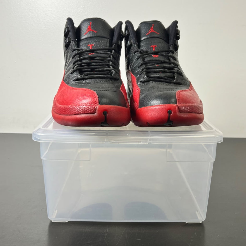 Jordan 12 Retro Flu Game (2016) 9 (Moderately Worn Pre-Owned)JordanBlack/Varsity Red - Image 2