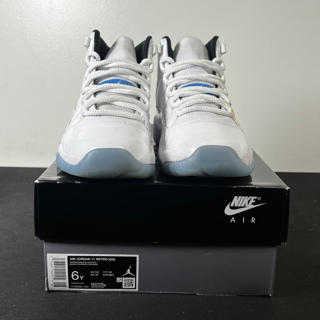 Jordan 11 Retro Legend Blue (2024) (GS) 6Y (Moderately Worn Pre-Owned)JordanWhite/Legend Blue/Black - Image 2