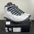 Jordan 10 Retro Steel (2013) 9 (Moderately Worn Pre-Owned)JordanWhite/Black-Light Steel Grey-Varsity Maize - Image 1