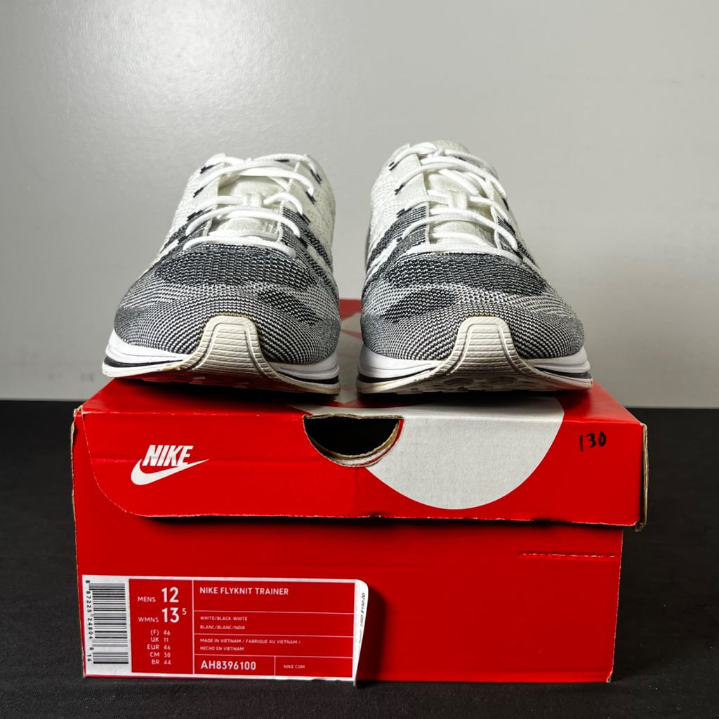 Nike Flyknit Trainer White Black 12 (Lightly Worn Pre-Owned)NikeWhite/Black-White - Image 2