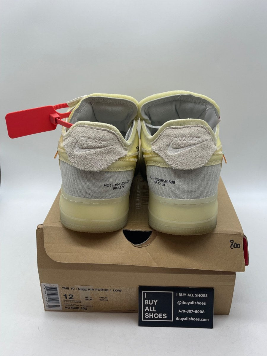 Nike Air Force 1 Low Off-White 12 (Moderately Worn Pre-Owned)
