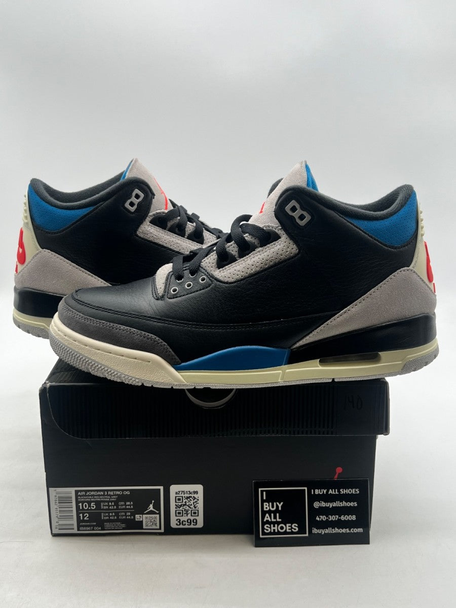 Jordan 3 Retro OG Rare Air 10.5 (Lightly Worn Pre-Owned) - Image 1