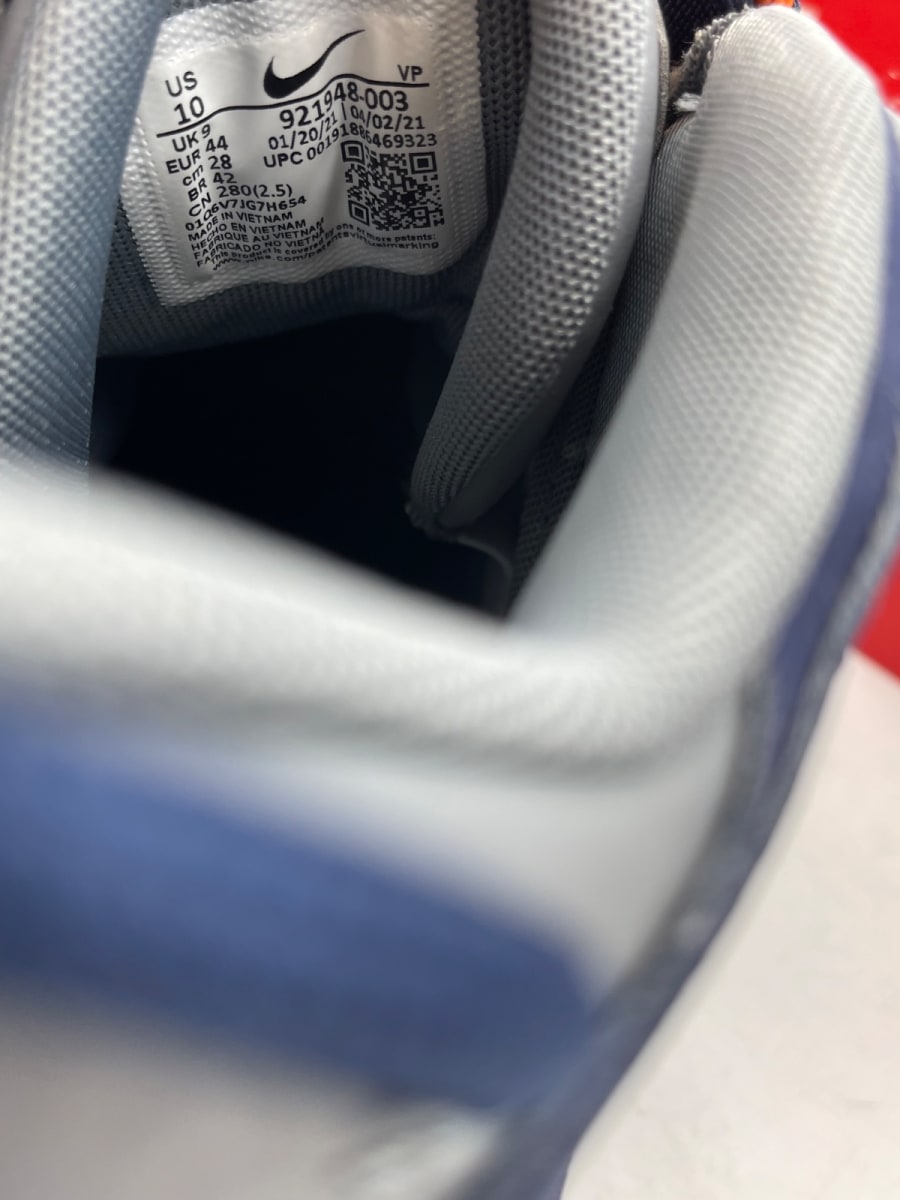 Nike Air More Uptempo Cool Grey Midnight Navy 10 (Moderately Worn Pre-Owned) - Image 8