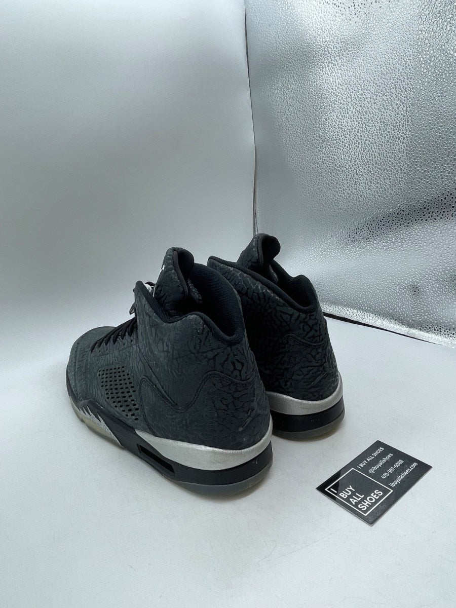 Jordan 5 Retro 3Lab5 Black Silver 13 (Heavily Worn Pre-Owned) - Image 4