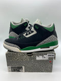 Jordan 3 Retro Pine Green 12 (Moderately Worn Pre-Owned)JordanBlack/Silver/White/Pine Green - Image 1