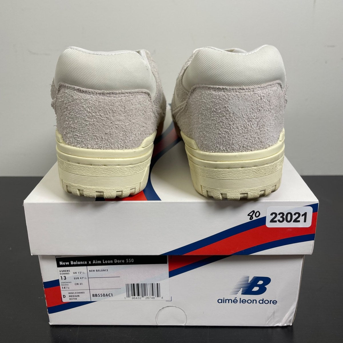 New Balance 550 Aime Leon Dore Grey Suede 13 (Moderately Worn Pre-Owned)New BalanceGrey/White/Blue - Image 4