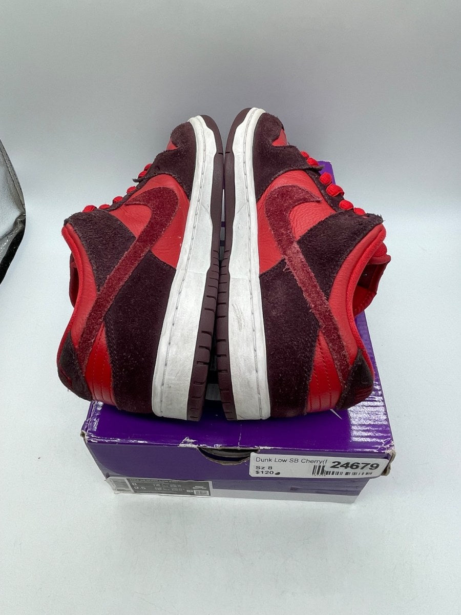 Nike SB Dunk Low Cherry 8 (Moderately Worn Pre-Owned)NikeBurgundy Crush/Team Red - Image 6