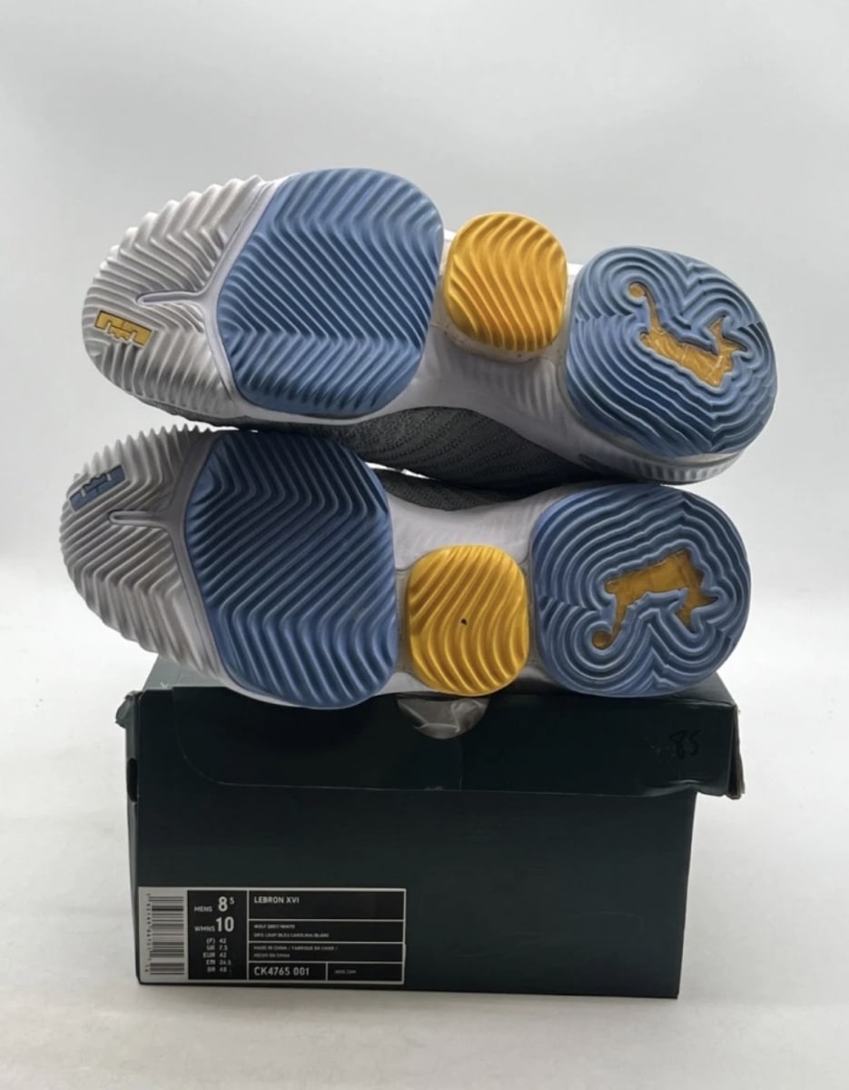 Nike LeBron 16 MPLS Lakers 8.5 (Lightly Worn Pre-Owned)NikeWolf Grey/White-University Blue - Image 8