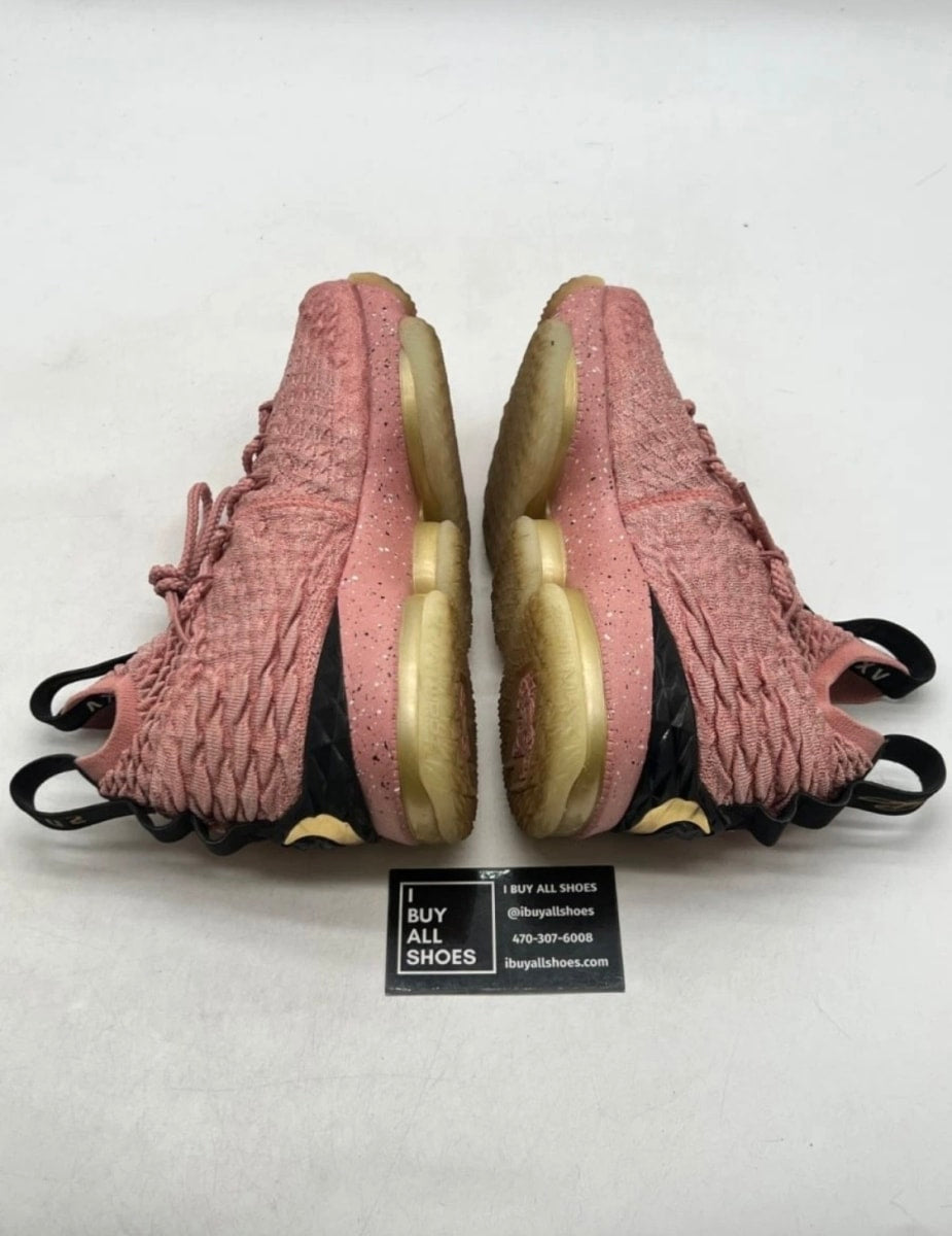 Nike LeBron 15 Rust Pink (GS) 6Y (Lightly Worn Pre-Owned)NikeRust Pink/Metallic Gold-Black - Image 6