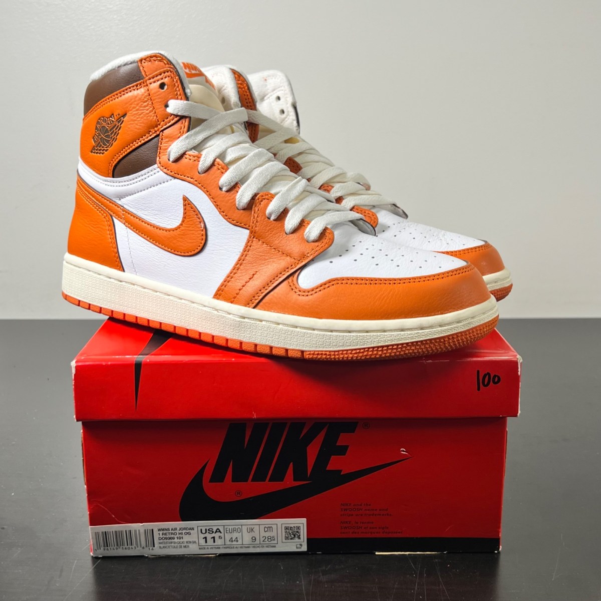 Jordan 1 Retro High OG Starfish (Women's) 11.5W (Lightly Worn Pre-Owned)JordanWhite/Starfish-Cacao Wow-Sail - Image 1