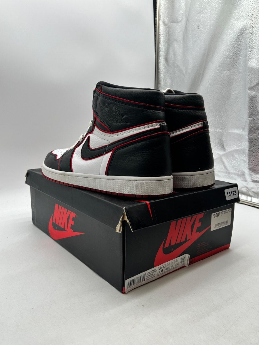 Jordan 1 Retro High Bloodline 14 (Moderately Worn Pre-Owned)JordanBlack/Gym Red-White - Image 4