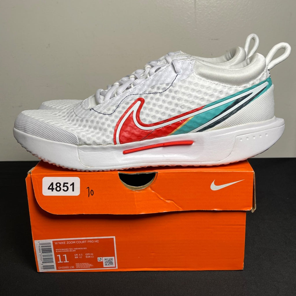 Nike Zoom Court Pro HC White Washed Teal Red (Women's) (Size 11W) - Image 3