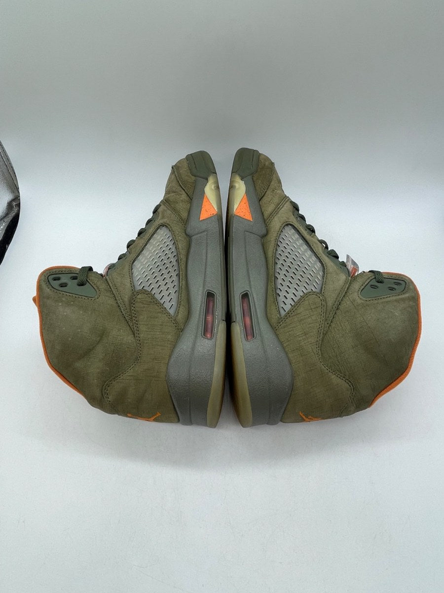 Jordan 5 Retro Olive (2024) 12 (Moderately Worn Pre-Owned)JordanArmy Olive/Solar Orange - Image 6