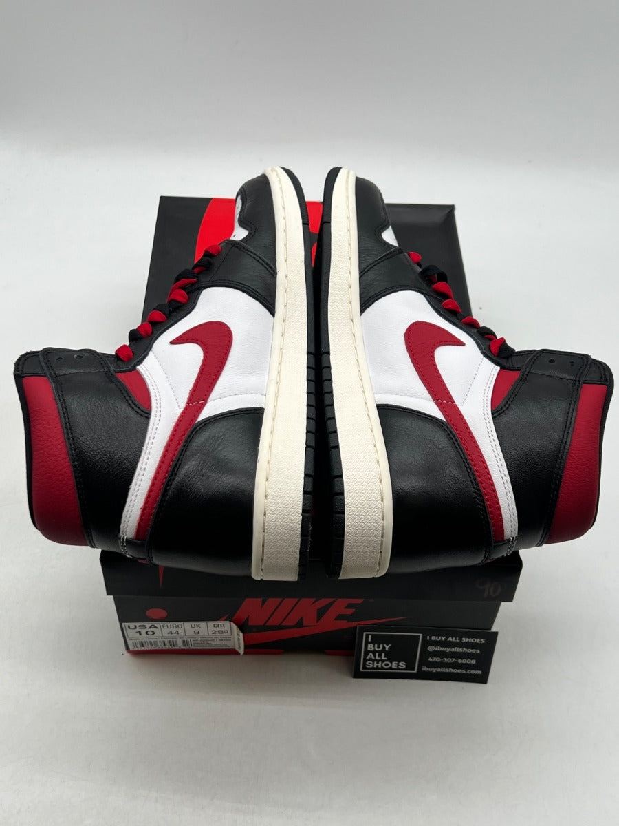 Jordan 1 Retro High Black Gym Red 10 (Lightly Worn Pre-Owned) - Image 8